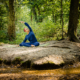 yoga teacher photo shoot in hertfordshire woods