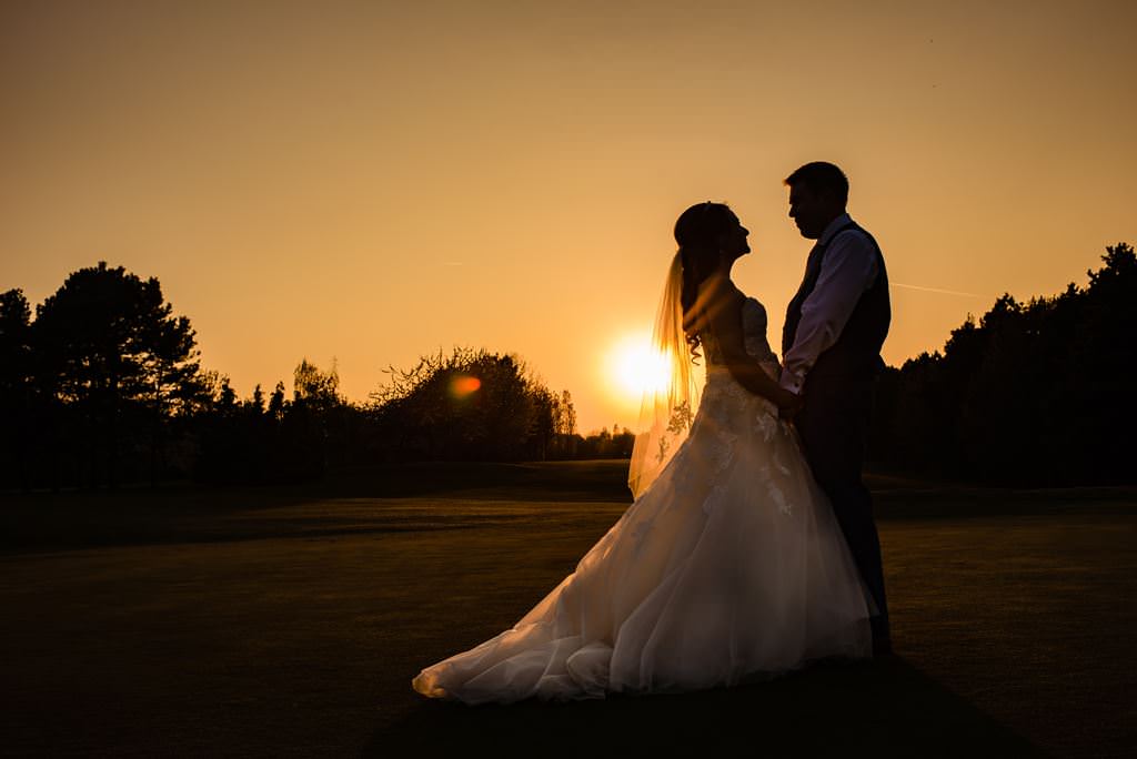 sunset wedding photographer at the View hertfordshire 