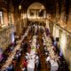 wedding breakfast tables at The Old Palace Hatfield House wedding venue in Hertfordshire