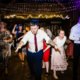 dance floor madness at Tewinbury wedding venue in Hertfordshire