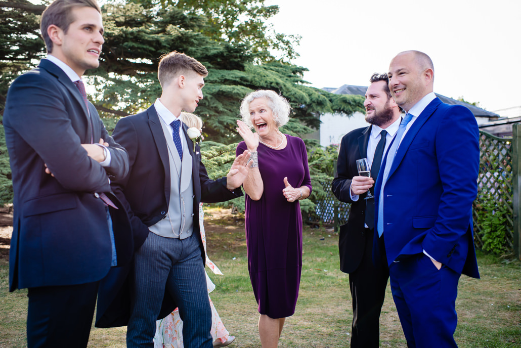 guests at Dyrham Park Country Club wedding Barnet