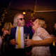 guests dance at tipi wedding reception in hertfordshire