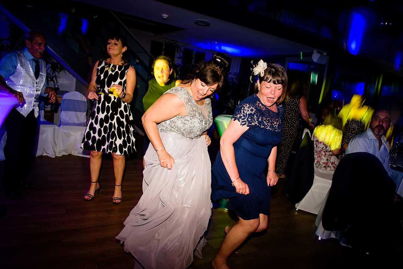 wedding dance floor at same-sex wedding in hertfordshire