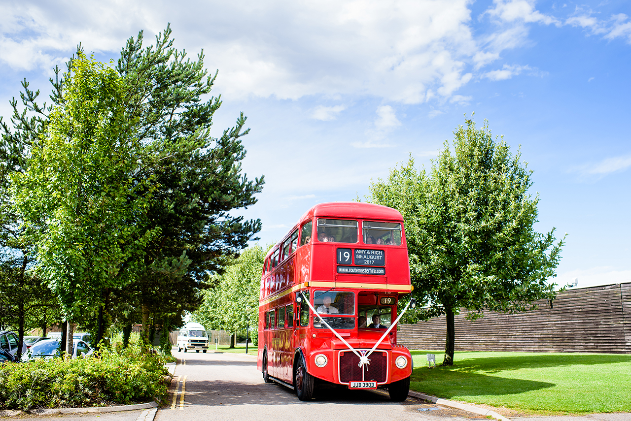 red bus wedding photography at  chesfield downs hertfordshire