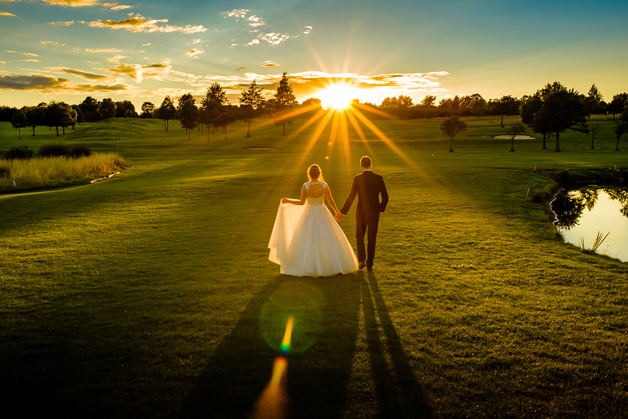 unset at chesfield downs wedding venue in hertfordshire