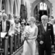 Bride arrives at hertfordshire church