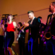 band plays at wedding reception at Hastoe village Hall in Hertfordshire