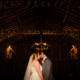 Bride and Groom in the Oak barn at Milling Barn wedding venue in Hertfordshire